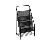 Porte revues en métal coloris noir - Longueur 35 x Hauteur 69 x Profondeur 24 cm --