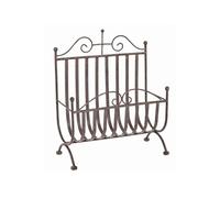 Porte revues en metal couleur rouille - Dim : L37 x P18 x H44 cm --