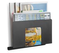 Porte-revues en métal, lot de 2, couleur noire, format A4