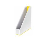 Porte-revues Jaune Blanc A4 polystyrène 7,3 x 31,8 x 27,2 cm