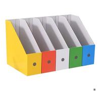 Porte Revues - LARGEIGHT - Lot de 5 - Carton - Couleurs multiples - Durable et recyclable