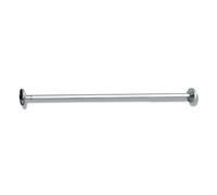Porte-rideau droit extensible 80 à 140cm - inox