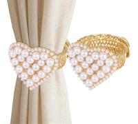 Porte-rideau | Perle de cœur décorative flexible de style vintage | Interface métallique pour rideaux, pour salon, salle à manger, hôtel, café, bureau, salle de bain et balcon