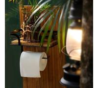 Porte-rouleau avec tablette, porte-rouleau avec porte-lingettes humides, tablette en bois, porte-rouleau avec perceuses, fixation murale pour salle de bains