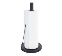 Porte-rouleau Clayton, porte-rouleau à pied Black Outdoor pour tous les rouleaux essuie-tout standards, fabriqué en métal