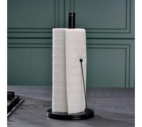 Porte-rouleau de papier essuie-tout, métal, noir, 33,5 cm