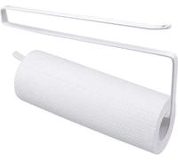 Porte-rouleau de papier essuie-tout sans perçage - porte-rouleau pour meuble bas de cuisine, blanc, 24 cm