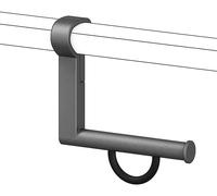 Porte-rouleau de papier standard série Cavere Alu. Anthracite-M.