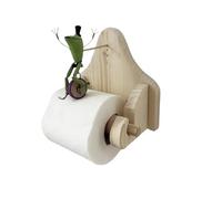 Porte-rouleau de papier toilette créatif en bois en forme de grenouille à vélo Décoration de la maison Accessoires de salle de bain