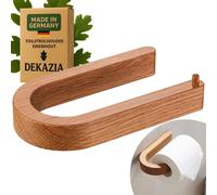 Porte-rouleau de papier toilette en bois d'érable, à fixer avec un adhésif sans perçage