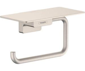 Porte-rouleau de papier toilette en nickel brossé avec capuchon