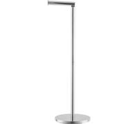 Porte-rouleau de papier toilette - Porte-rouleau sur pied avec tête pivotante - Acier inoxydable - Socle lourd - Peut contenir jusqu'à 4 rouleaux - Salle de bains, cabine de douche, table d'appoint