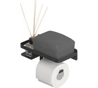 Porte-rouleau de papier toilette Tiger Caddy avec tablette pratique, porte-rouleau de papier toilette en acier inoxydable avec tablette pour poser par exemple un smartphone ou une boîte de papier toil