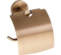 Porte-rouleau de papier toilette X-ROUND COPPER, avec couvercle, cuivre mat