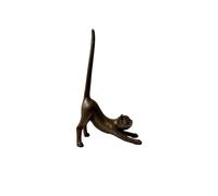Porte-Rouleau d'Essuie-Tout Créatif - Chat de Yoga - Porte-Serviettes | Décoratif - Adorable Chat en Position de Chien - en Fonte