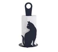 Porte Rouleau essuie-Tout Motif Chat Noir