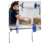 Porte-Rouleau Papier Bulle Mural, Distributeur pour Emballage | Acier Galvanisé, Pour Préparation de Colis, Logistique et Déménagement, Gain de Place(30cm/11.8in)
