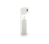 Porte rouleau papier wc sur pied avec réserve AMY Acier Blanc mat MSV