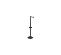 Porte Rouleau Papier Wc sur pied socle Acier Noir Mat