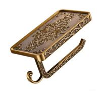 Porte-Rouleau pour WC Vintage Sculpté avec pour étagère pour en Aluminium(Antique-Style)