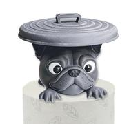 Porte Rouleau - Rangement pour mouchoirs en Bouledogue Mignon | Porte-essuie-Tout comptoir - pour la Table Rustique, Salle de Bain, Maison, Toilettes, étagère, Appartement