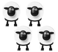 Porte-rouleaux de papier toilette avec motif de mouton, lot de 4 jolis porte-rouleaux pour rouleaux de 42 mm – Idéal comme décoration, modèle sur pied, ensemble de salle de bain pour papier toilette, 
