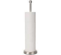 Porte-rouleaux de papier toilette avec rouleaux de rechange, design compact, support pour 4 rouleaux, rangement pour le papier toilette de la salle de bains - nickel brossé