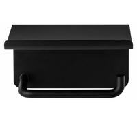 Porte-rouleaux de papier toilette Blomus MODO, noir, avec espace de rangement, en acier inoxydable avec revêtement titane, référence 66456, produit exclusif