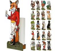 Porte-rouleaux de papier toilette et de cuisine en bois, design Mr. Fox