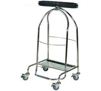 Porte Sac à Pince Inox 110L 4 roues Caoutchouc Probbax