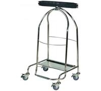 Porte Sac à Pince Inox 110L 4 roues Caoutchouc Probbax