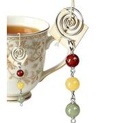 Porte-Sachet De Thé Pour Mug | Chaîne à Infuser à Billes Réutilisable - Clip À Sachet De Thé Antidérapant En Avec Chaîne À Breloque,Café, Théière, Cuisine, Comptoir, Voyage, Cuisson