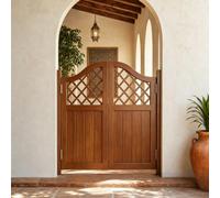 Porte Saloon Battante Double, Porte Partition en Bois avec Charnières | W70-160cm Portillon de Séparation Style Western pour Cuisine, Escalier et Salle de Bain(Brown,84x90 cm (WxH))