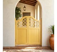 Porte Saloon Battante Double, Porte Partition en Bois avec Charnières | W70-160cm Portillon de Séparation Style Western pour Cuisine, Escalier et Salle de Bain(Yellow,152x100 cm (WxH))
