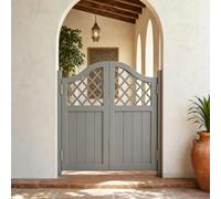 Porte Saloon Battante Double, Porte Partition en Bois avec Charnières | W70-160cm Portillon de Séparation Style Western pour Cuisine, Escalier et Salle de Bain(Gray,114x90 cm (WxH))