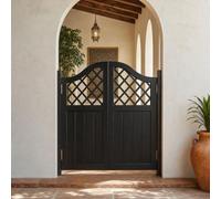 Porte Saloon Battante Double, Porte Partition en Bois avec Charnières | W70-160cm Portillon de Séparation Style Western pour Cuisine, Escalier et Salle de Bain(Black,86x100 cm (WxH))