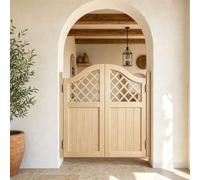 Porte Saloon Battante Double,Porte Partition en Bois de Pin avec Charnières | Portillon Bois de Séparation Facile à Installer pour Cuisine, Bar et Couloir(Natural,135x100 cm (WxH))