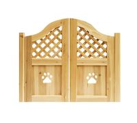 Porte Saloon Battante Mi-Hauteur en Bois avec Charnières Métalliques pour Escalier, Couloir, Cuisine, Bar (80x90cm(31.5x35.4in))