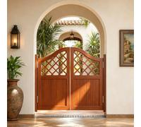 Porte Saloon Battante, Porte Partition en Bois Massif avec Charnières, | Double Portillon Bois de Séparation pour Cuisine, Bar et Couloir W70-160cm Style Western Cowboy(Brown,117x90 cm (WxH))
