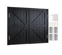 Porte Saloon en Bois Massif Portes Battante de Bar Style Western Porte Cowboy Portes De Séparation Porte de Café pour Escalier Salle De Bain Cuisine(Black,89x90 cm (WxH))