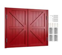 Porte Saloon en Bois Massif Portes Battante de Bar Style Western Porte Cowboy Portes De Séparation Porte de Café pour Escalier Salle De Bain Cuisine(Red,71x100 cm (WxH))
