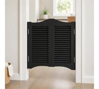 Porte Saloon, Portes Battantes De Saloon Vintage, Porte Western Bois | Quincaillerie Métal Et Loquet, Finition Vintage Pour Entrée, Bar, Café Ou Passage Intérieur(Black4,51"/130cm)