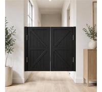 Porte Saloon, Portes Battantes De Saloon Vintage, Porte Western Bois | Quincaillerie Métal Et Loquet, Finition Vintage Pour Entrée, Bar, Café Ou Passage Intérieur(Black1,37"/94cm)
