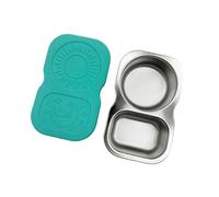 Porte-sauces pratiques en acier antirouille avec récipient à sauce d ' extérieur à deux divisions, adapté salades et collations