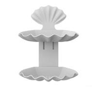 Porte-savon à double niveau formaté en forme de coquille, conçu pour une meilleure efficacité du drainage et une organisation consciente de l'espace pour le bain (gris A)