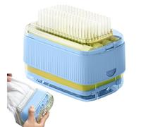 Porte-Savon À Lessive avec Distributeur De Savon À Bulles Et Roulette PVC 14x9x10cm Boîte À Savons Brosse avec Distributeur De Savons pour Maison Voyage Douche Évier Lessive