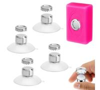 Porte Savon Aimanté Ventouse Magnetique 4 Pièces Puissant pour Savon Solide, Support en INOX 304 pour Douche et Salle de Bain, Adhérence Forte