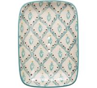 Porte-savon angulaire en céramique avec trous pour l'évacuation de l'eau 13,5 x 9,5 x 2 cm