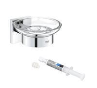 Porte savon avec support GROHE Start Cube chromé + GROHE QuickGlue A1 pour access avec une platine de fixation