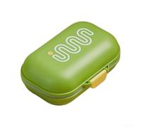 Porte-savon compact étanche avec couvercle hermétique et tampon de drainage intégré, boîte à savon portable en plastique, léger, 11,5 x 7,5 x 4,8 cm, pour la maison et les voyages (vert)